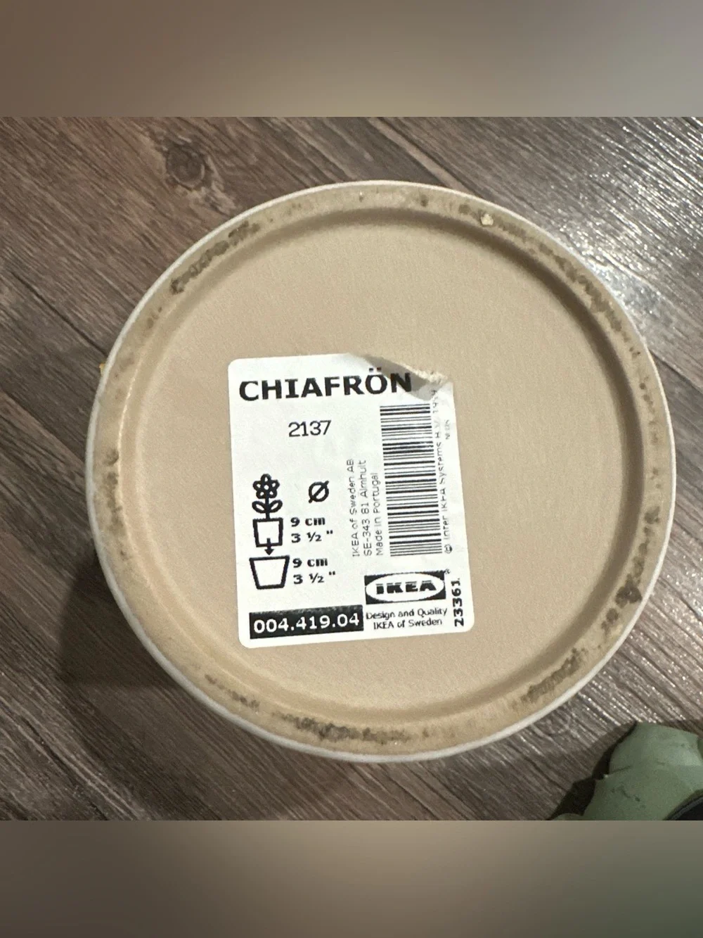 IKEA Artificial Succulent with White Ceramic Plant Holder